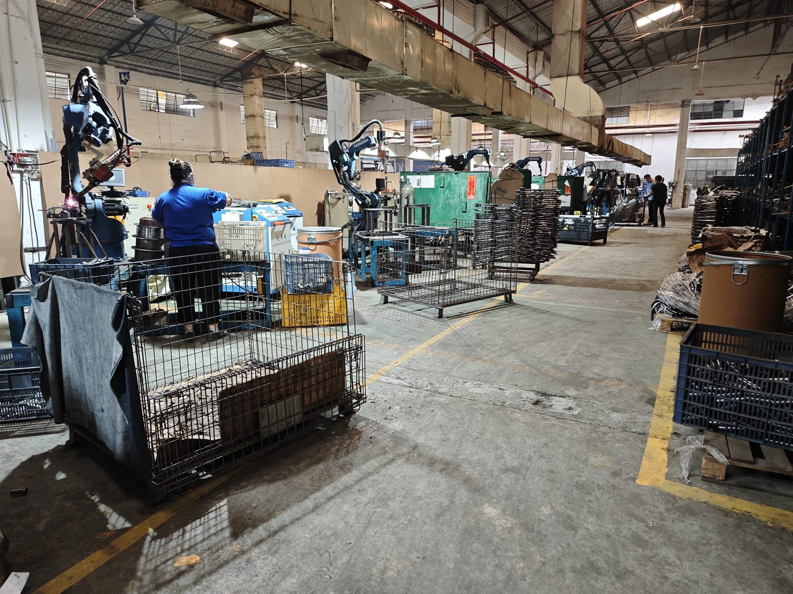 Metal fabrication stage on the patient lift production line