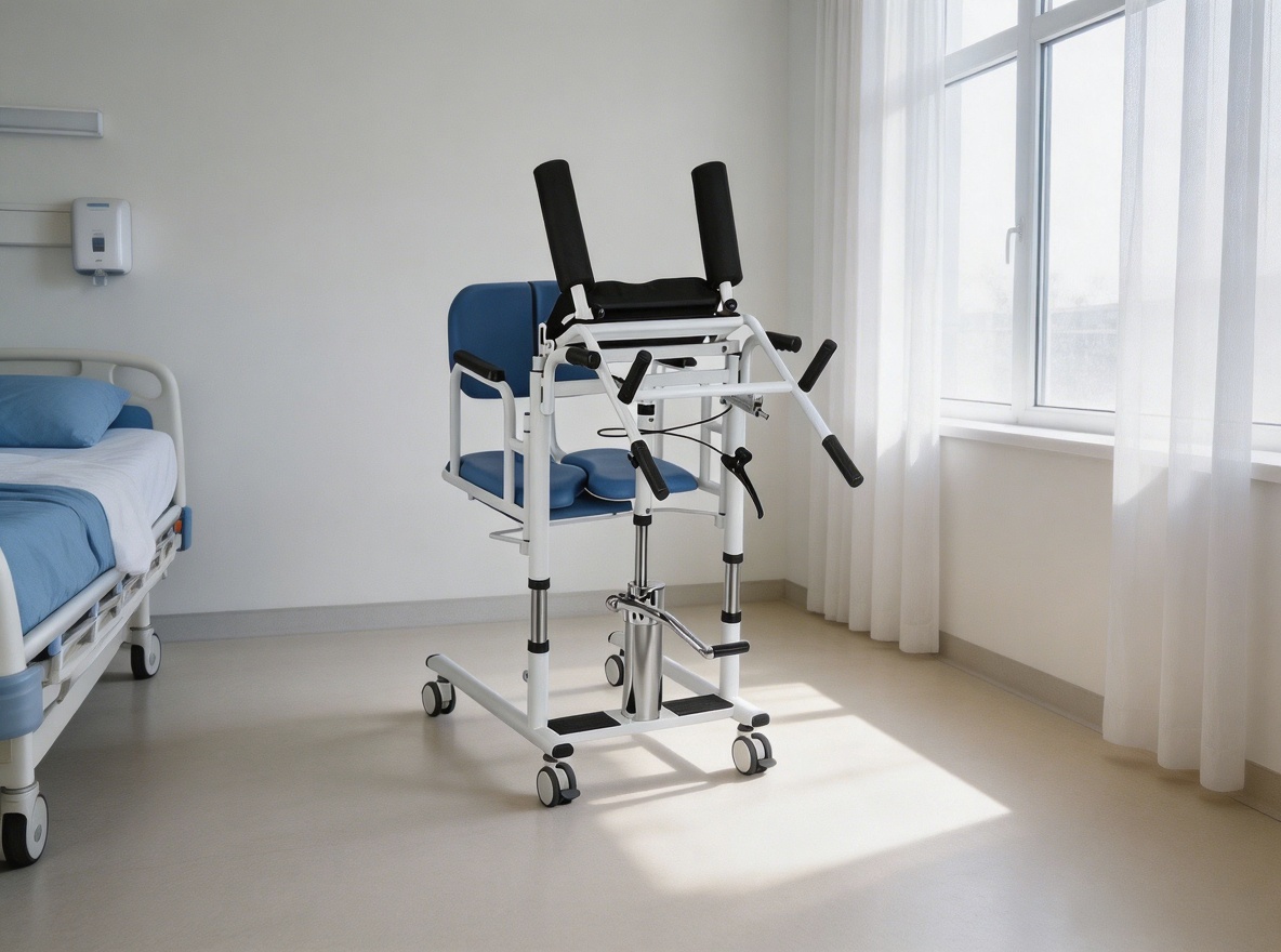Transfer chair in a care facility room